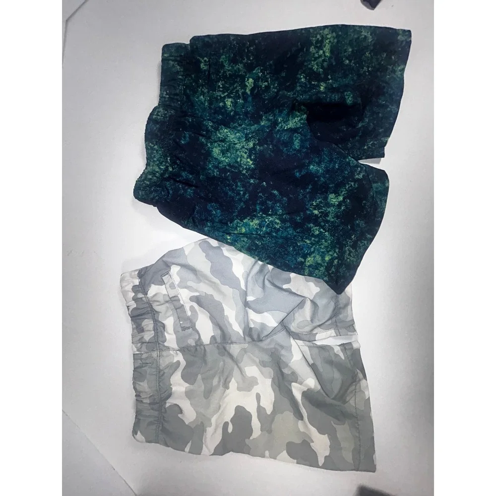 Old Navy Kids‎ Boys Size S (6-7) Pool to Play Shorts Camo & Green Lot of 2